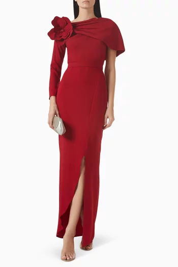 Embellished 3D Floral-applique Dress