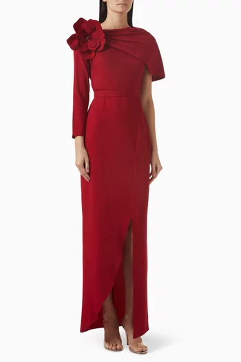 Embellished 3D Floral-applique Dress