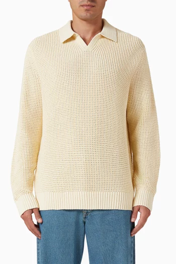 Relaxed Open Polo T-shirt in Knit