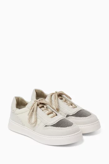 Lace-up Sneakers in Canvas