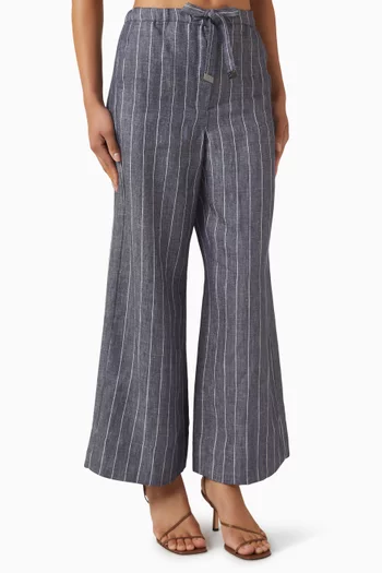 Cresta Stripe Pants in Linen