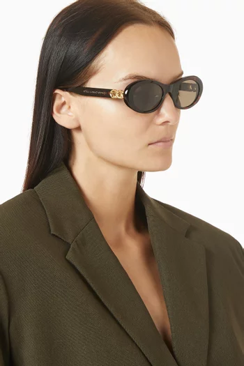 نظارة شمسية فالابيلا بإطار بيضاوي أسيتات