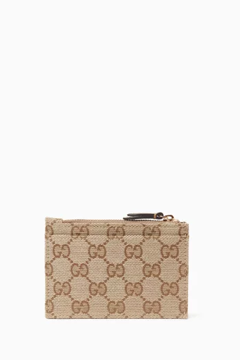 GG Marmont Zip Key Pouch in Canvas