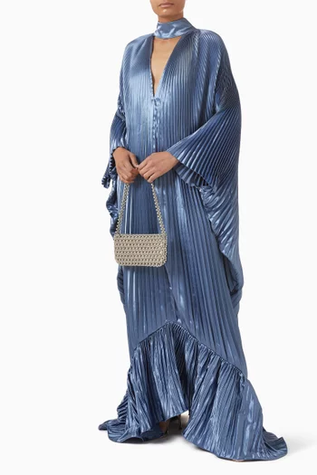 فستان سهرة امباير بطيّات