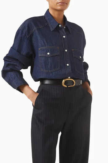 Santa Fe Belt in Calfskin Leather