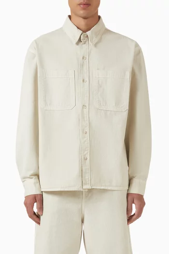 قميص بتصميم مصبوغ دينم