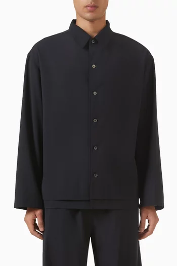 قميص بأزرار وطبقتين