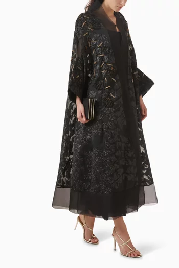 Embellished Abaya in Organza
