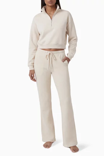 Drapey French Terry Half-zip Sweatshirt