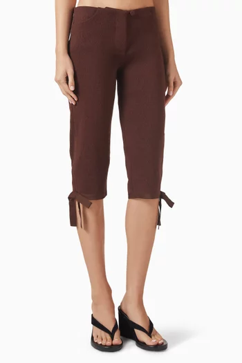 Pantacourt Bow Capri Pants