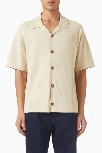 قميص نسيج بوكليه ومزيج قطن