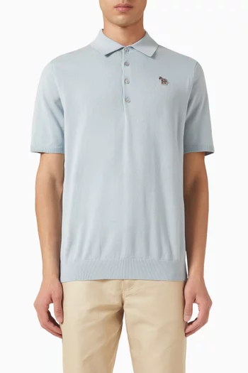 Zebra Logo Polo Shirt in Cotton