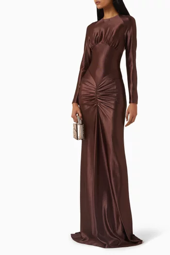 Nocturne Maxi Dress in Satin