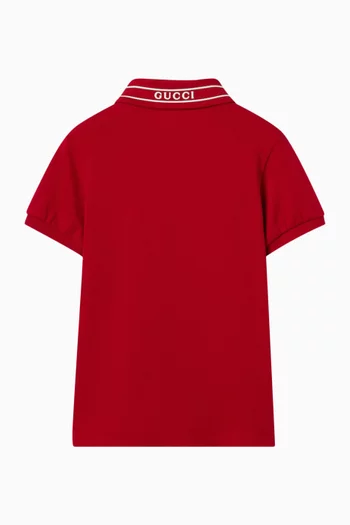 تي شيرت بولو بشعار الماركة قطن