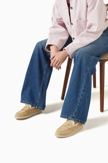 Shearling-lined Loafers in Suede