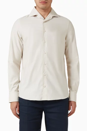 Shirt in Cotton, Silk & Merino