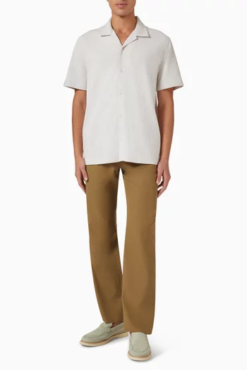 Striped Cabana Shirt in Seersucker-knit