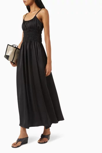 Clementine Midi Dress in Silk-blend