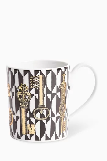 Keys & Diamonds Mug in Porcelain