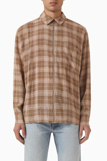 Zayne Zip Shirt in Cotton-blend