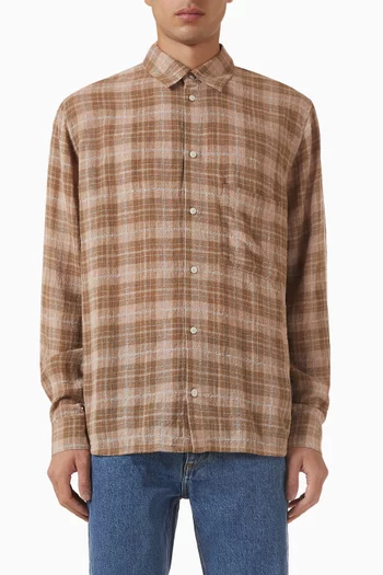 Pete Check Shirt in Cotton-blend