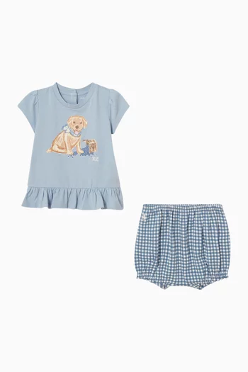 طقم شورت وتي شيرت على شكل جرس