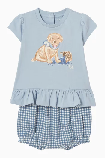 طقم شورت وتي شيرت على شكل جرس