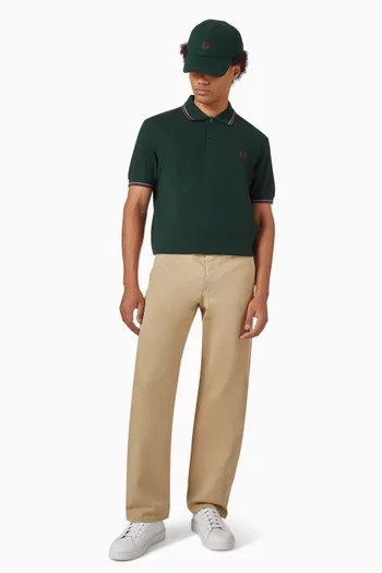 تي شيرت مزين بخطين قطن