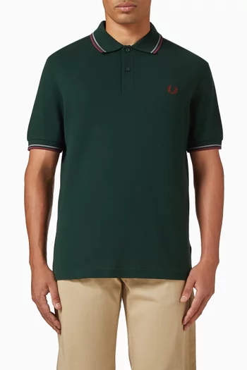 تي شيرت مزين بخطين قطن