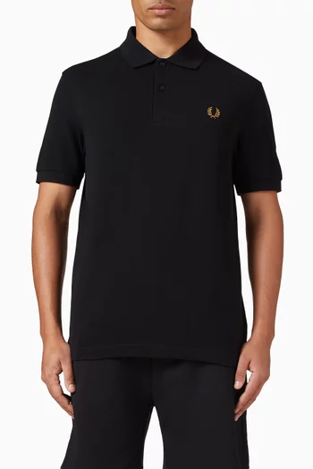 تي شيرت بولو بقصة ضيقة قطن بيكيه