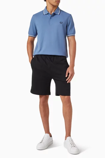 تي شيرت مزين بخطين قطن