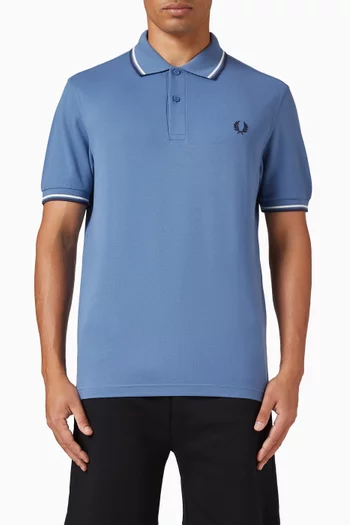 تي شيرت مزين بخطين قطن