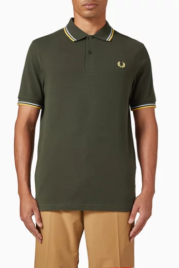 تي شيرت مزين بخطين قطن