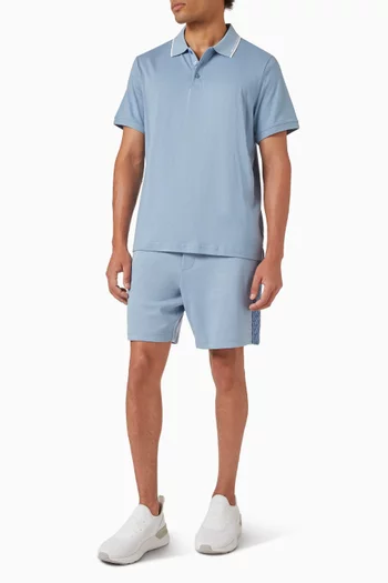 تي شيرت بولو بشعار الماركة على الحافة قطن جيرسيه