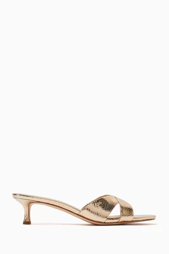 Cassidy 50 Sandals in Metallic Leather