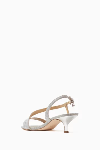 Jaida 50 Sandals in Glitter Chain Mesh