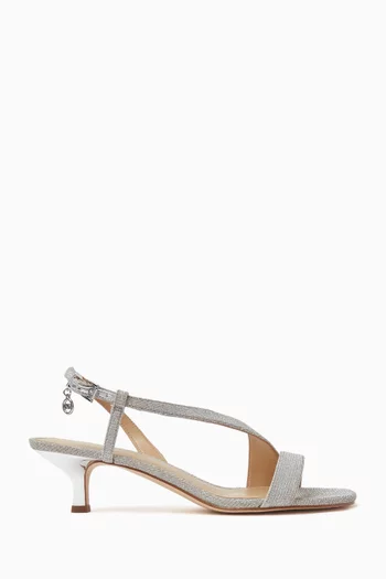 Jaida 50 Sandals in Glitter Chain Mesh