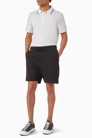 تي شيرت بولو بشعار الماركة على الحافة قطن جيرسيه