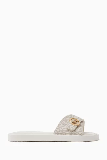Pool Slides in Signature Logo Canvas
