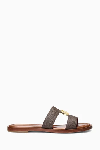Erin Flat Sandals in Signature Logo Canvas