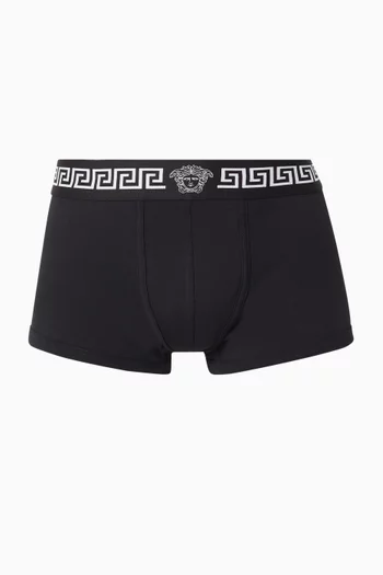 Greca Border Trunks in Organic Cotton