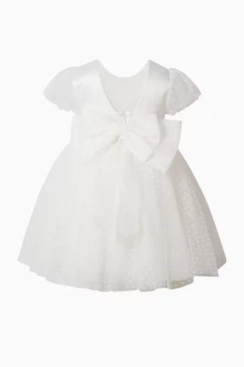 فستان بأكمام منفوخة شيفون