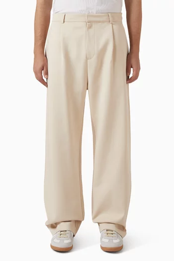 بنطال رياضي 012 بشعار الماركة صوف قطني