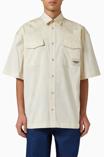 قميص 007‏ بجيوب خارجية قطن