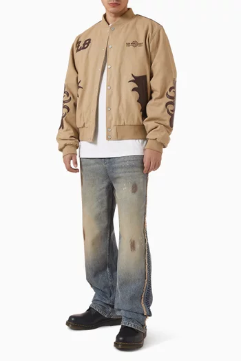 بنطال جينز 002 دينم بتصميم باهت 