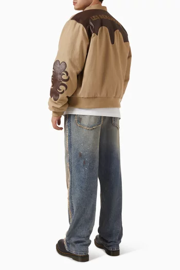 جاكيت بومبر 001 بشعار الماركة قطن