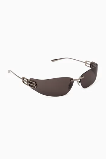 Gossip D-frame Sunglasses in Metal