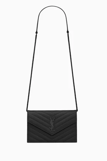 Cassandre Envelope Chain Wallet in Leather
