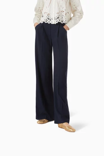 Ellie Ballerina Flats in Faux Raffia