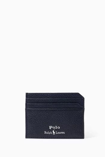 حافظة بطاقات بشعار الماركة جلد حبيبي